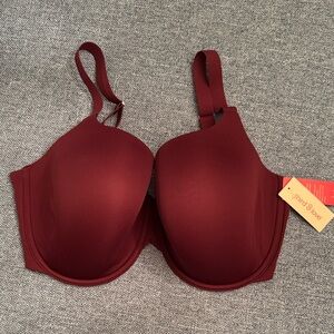ThirdLove Smoothing T-Shirt Bra Burgundy Size 36H